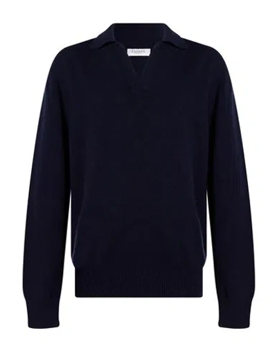 Laneus Man Sweater Navy Size 44 Merino Wool, Cashmere In Black