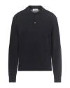 Laneus Man Sweater Navy Size 46 Virgin Wool, Cashmere In Black