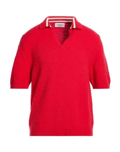 Laneus Man Sweater Red Size 42 Cotton, Polyamide, Elastane