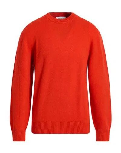 Laneus Man Sweater Tomato Red Size 38 Merino Wool, Cashmere