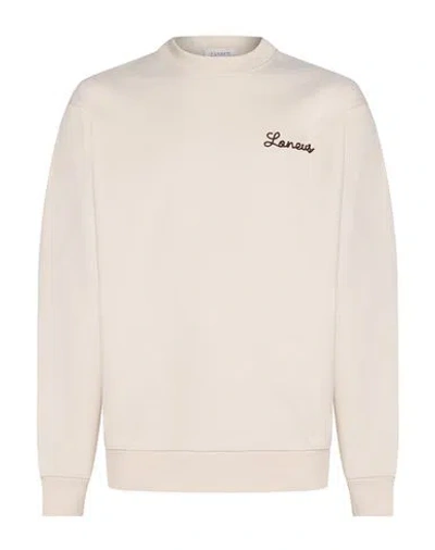 Laneus Man Sweatshirt Beige Size S Cotton In Neutral