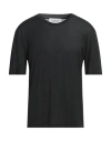 Laneus Man T-shirt Black Size 38 Cotton