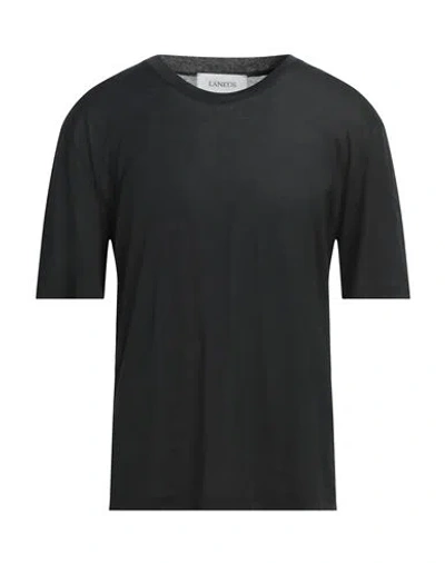 Laneus Man T-shirt Black Size 38 Cotton