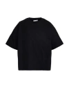 Laneus Man T-shirt Black Size M Cotton, Polyester In Blue
