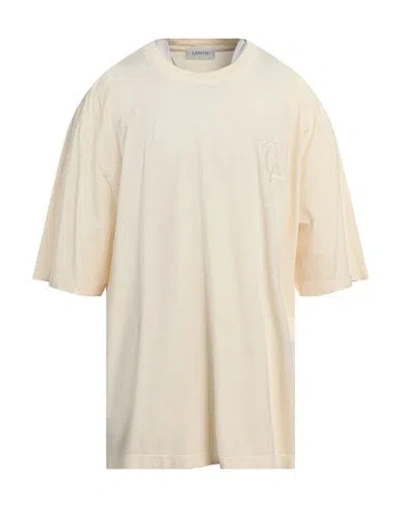 Laneus Man T-shirt Cream Size Xxl Cotton In White