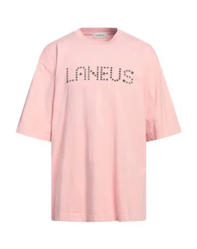 Laneus Man T-shirt Pink Size Xl Cotton