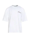 Laneus Man T-shirt White Size L Cotton