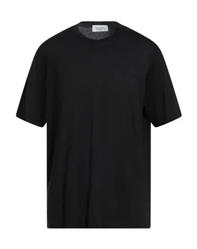 Laneus Man T-shirt Black Size Xl Cotton, Silk