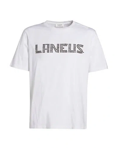 Laneus Man T-shirt White Size L Cotton