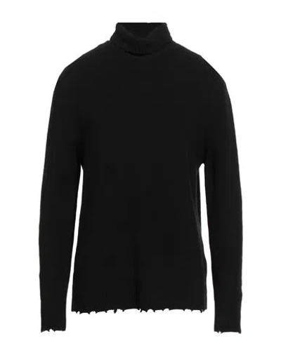 Laneus Man Turtleneck Black Size 40 Virgin Wool