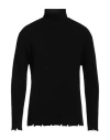 Laneus Man Turtleneck Black Size 42 Wool In Black