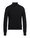 Laneus Man Turtleneck Black Size 44 Virgin Wool, Cashmere In Black