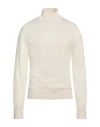 Laneus Man Turtleneck Cream Size 44 Virgin Wool, Cashmere In Neutral