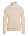 Laneus Man Turtleneck Cream Size 44 Virgin Wool In Neutral