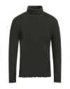 Laneus Man Turtleneck Dark Green Size 36 Virgin Wool In Green