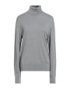 Laneus Man Turtleneck Grey Size 44 Virgin Wool, Cashmere In Gold