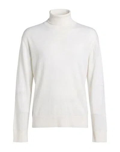 Laneus Man Turtleneck Ivory Size 44 Merino Wool, Cashmere In White