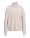 Laneus Man Turtleneck Light Grey Size 42 Wool, Cashmere In Grey