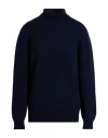 Laneus Man Turtleneck Midnight Blue Size 44 Merino Wool, Cashmere