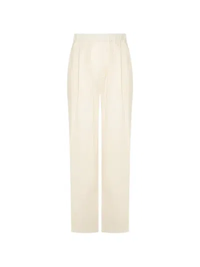 Laneus Melrose Embroidery Trousers In Neutral