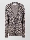 Laneus Leopard-print Button-up Cardigan In Neutral