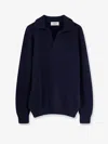 Laneus Merino Wool And Cashmere Blend Sweater In Blue