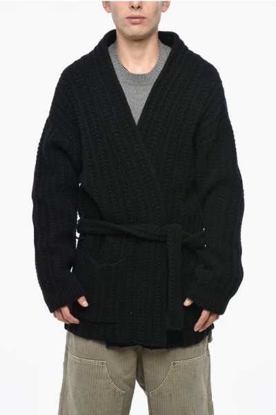 LANEUS MERINO WOOL CARDIGAN WITH 2 POCKETS