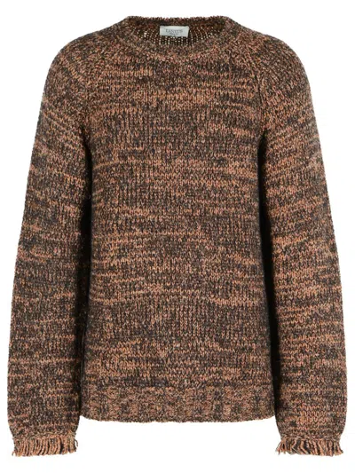 Laneus Multi Alpaca Blend Sweater In Brown