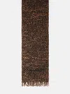 Laneus Multicolor Alpaca Blend Scarf In Brown