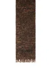 Laneus Multicolor Alpaca Blend Scarf In Brown