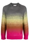 Laneus Multicolor Gradient Knit Sweater In Multi