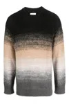 Laneus Multicolor Crewneck Sweater In Black