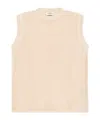 Laneus Net Knitted Tank In Beige