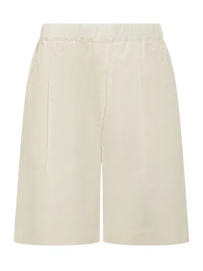 Laneus Off White Solid Shorts