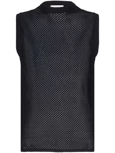 LANEUS OPEN-KNIT VEST