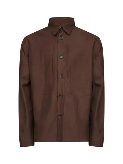 Laneus Overshirt Man In Brown