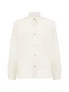 Laneus Buttoned Pocket Overshirt In White
