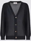 Laneus Cardigan Oversize In Maglia In Black