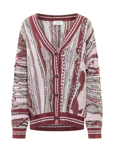 Laneus Oversized Cardigan In Multi