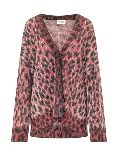Laneus Oversized Cardigan In Rosso