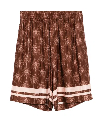 LANEUS LANEUS WIDE LEG BERMUDA SHORTS