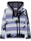 Laneus Palm Trees Hoodie In Purple