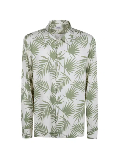 Laneus Palm-leaf Print Shirt In Multi