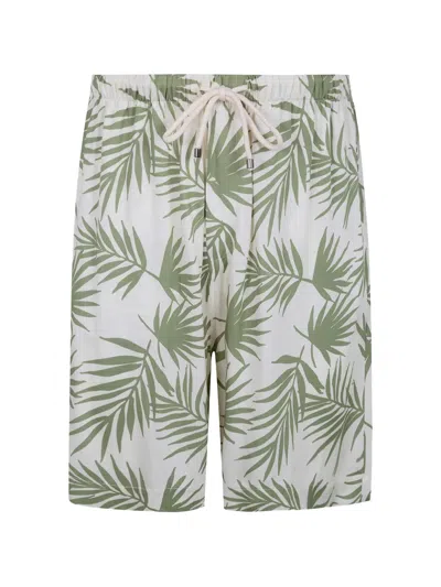Laneus Mens Swim Shorts Tropical Print Pockets In Multi