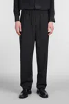 Laneus Pants In Black Wool In Black