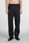 Laneus Pants In Black Wool In Black