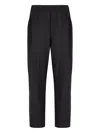 Laneus Comfortable Trousers Elastic Waistband In Black