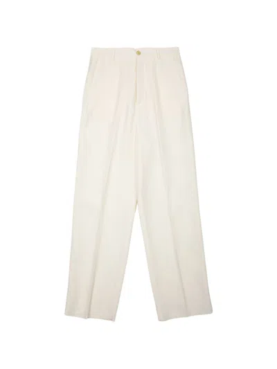 Laneus Pants With Buttons  In White