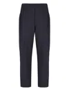 Laneus Patch-pocket Wool Trousers In Blue