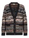 Laneus Patterned Cardigan In Multi